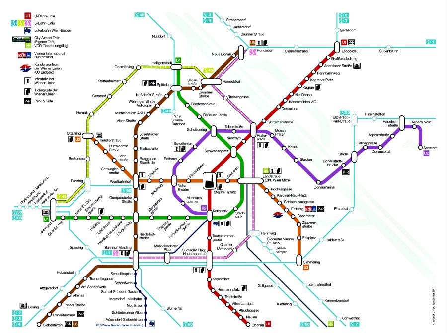 வியன்னா மெட்ரோ நிலையம் வரைபடம்