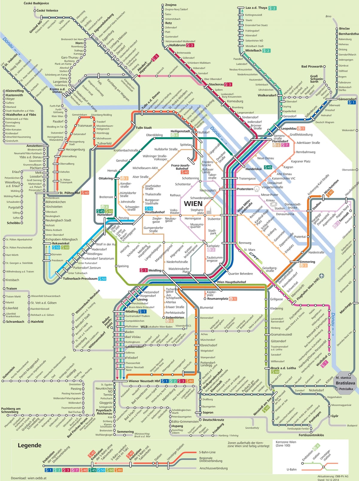 s-bahn வியன் வரைபடம்