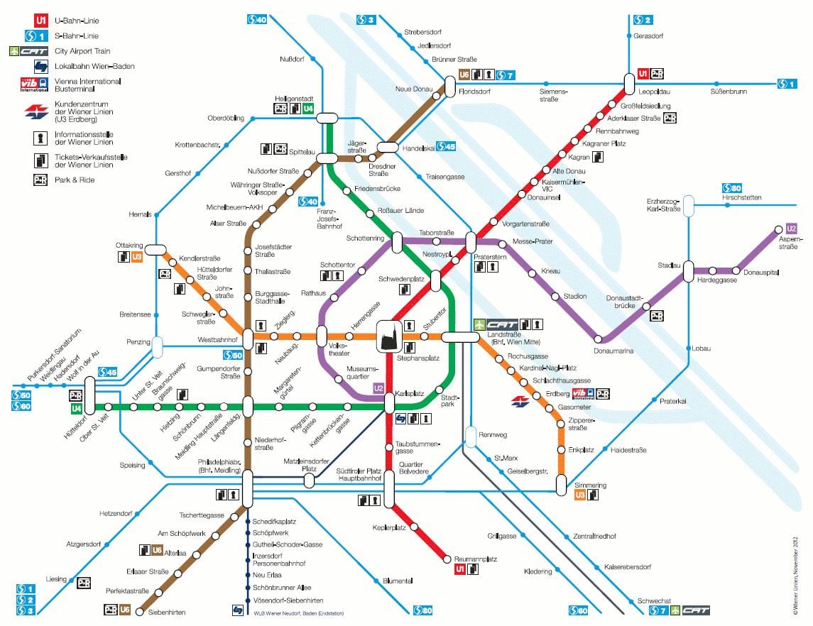 வியன் s-bahn வரைபடம்